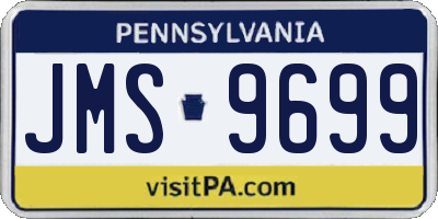 PA license plate JMS9699