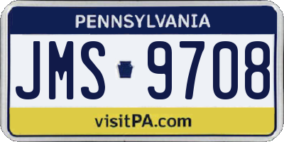 PA license plate JMS9708