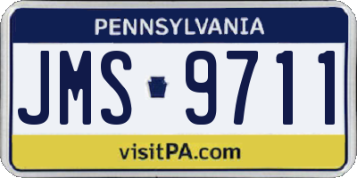 PA license plate JMS9711