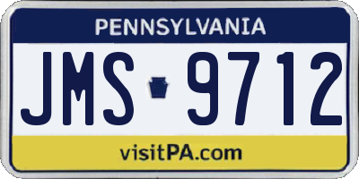 PA license plate JMS9712