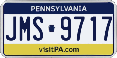 PA license plate JMS9717