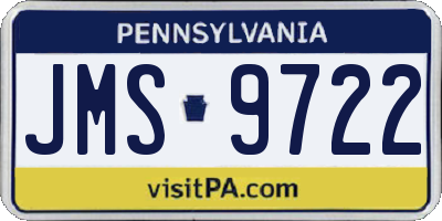 PA license plate JMS9722