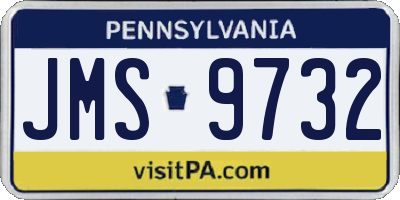 PA license plate JMS9732