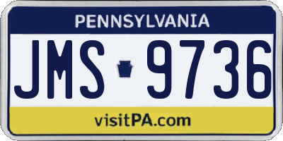 PA license plate JMS9736
