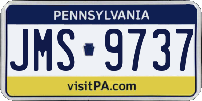 PA license plate JMS9737