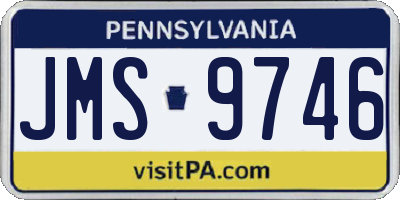 PA license plate JMS9746