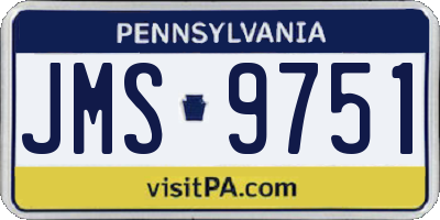 PA license plate JMS9751