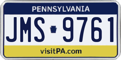 PA license plate JMS9761