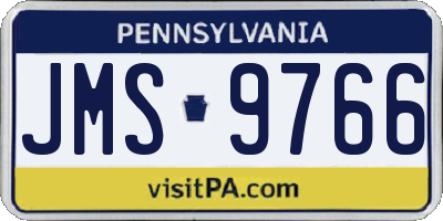 PA license plate JMS9766