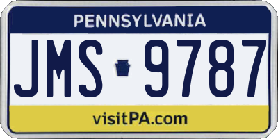 PA license plate JMS9787