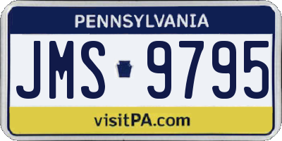 PA license plate JMS9795