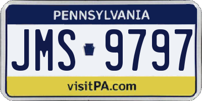 PA license plate JMS9797