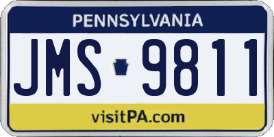 PA license plate JMS9811