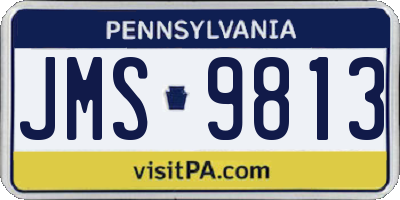 PA license plate JMS9813