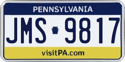 PA license plate JMS9817