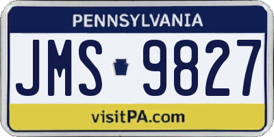 PA license plate JMS9827