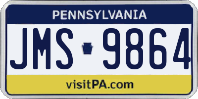 PA license plate JMS9864