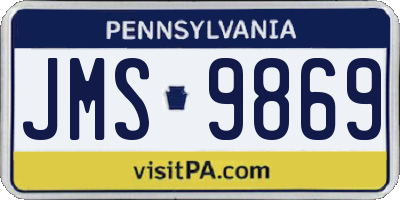 PA license plate JMS9869