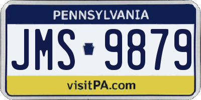 PA license plate JMS9879