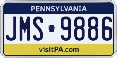 PA license plate JMS9886