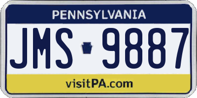 PA license plate JMS9887