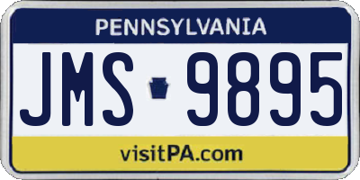 PA license plate JMS9895
