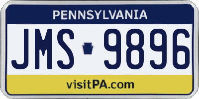 PA license plate JMS9896