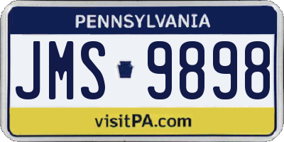 PA license plate JMS9898