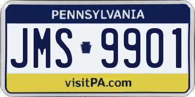 PA license plate JMS9901