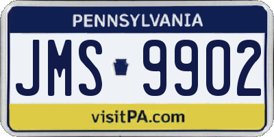 PA license plate JMS9902