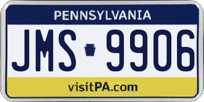 PA license plate JMS9906
