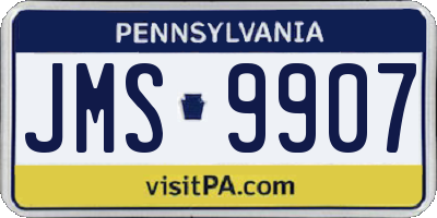 PA license plate JMS9907