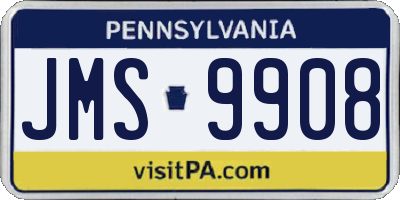 PA license plate JMS9908