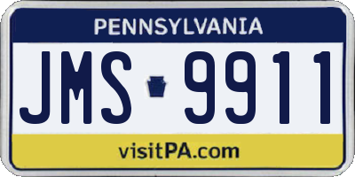 PA license plate JMS9911