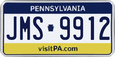 PA license plate JMS9912