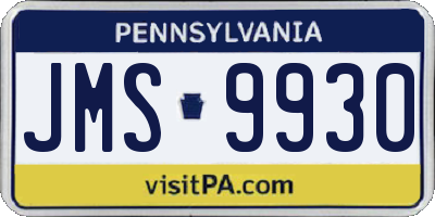 PA license plate JMS9930
