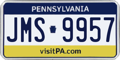 PA license plate JMS9957