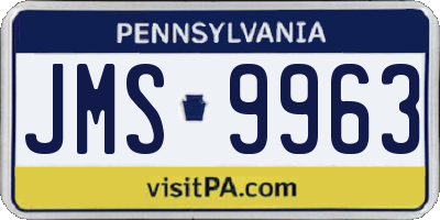 PA license plate JMS9963