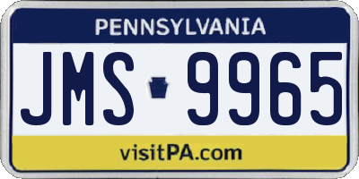 PA license plate JMS9965