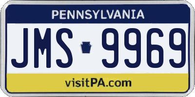 PA license plate JMS9969
