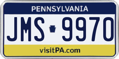 PA license plate JMS9970