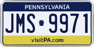 PA license plate JMS9971