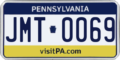 PA license plate JMT0069