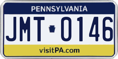 PA license plate JMT0146