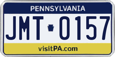 PA license plate JMT0157