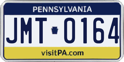 PA license plate JMT0164