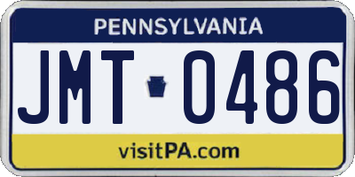 PA license plate JMT0486