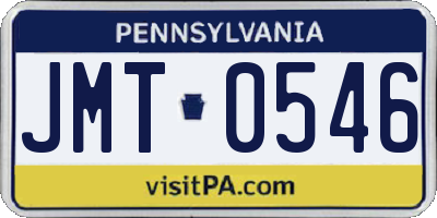 PA license plate JMT0546