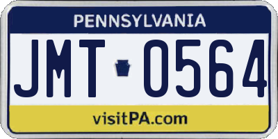 PA license plate JMT0564