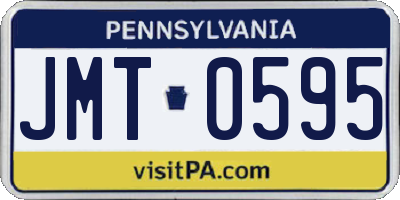 PA license plate JMT0595